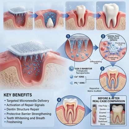 Your Smile🦷Ceoerty® Tooth & Gum Repair Fast-Dissolving Microneedle Patch✨ (𝟓-𝐢𝐧-𝟏 💎 𝐑𝐞𝐛𝐮𝐢𝐥𝐝 𝐄𝐧𝐚𝐦𝐞𝐥 & 𝐃𝐞𝐧𝐭𝐢𝐧 • 𝐒𝐭𝐫𝐞𝐧𝐠𝐭𝐡𝐞𝐧 𝐆𝐮𝐦𝐬 • 𝐄𝐫𝐚𝐝𝐢𝐜𝐚𝐭𝐞 𝐓𝐚𝐫𝐭𝐚𝐫 & 𝐎𝐝𝐨𝐫 • 𝐖𝐡𝐢𝐭𝐞𝐧𝐢𝐧𝐠 • 𝐒𝐭𝐨𝐩 𝐓𝐨𝐨𝐭𝐡 𝐒𝐞𝐧𝐬𝐢𝐭𝐢𝐯𝐢𝐭𝐲)