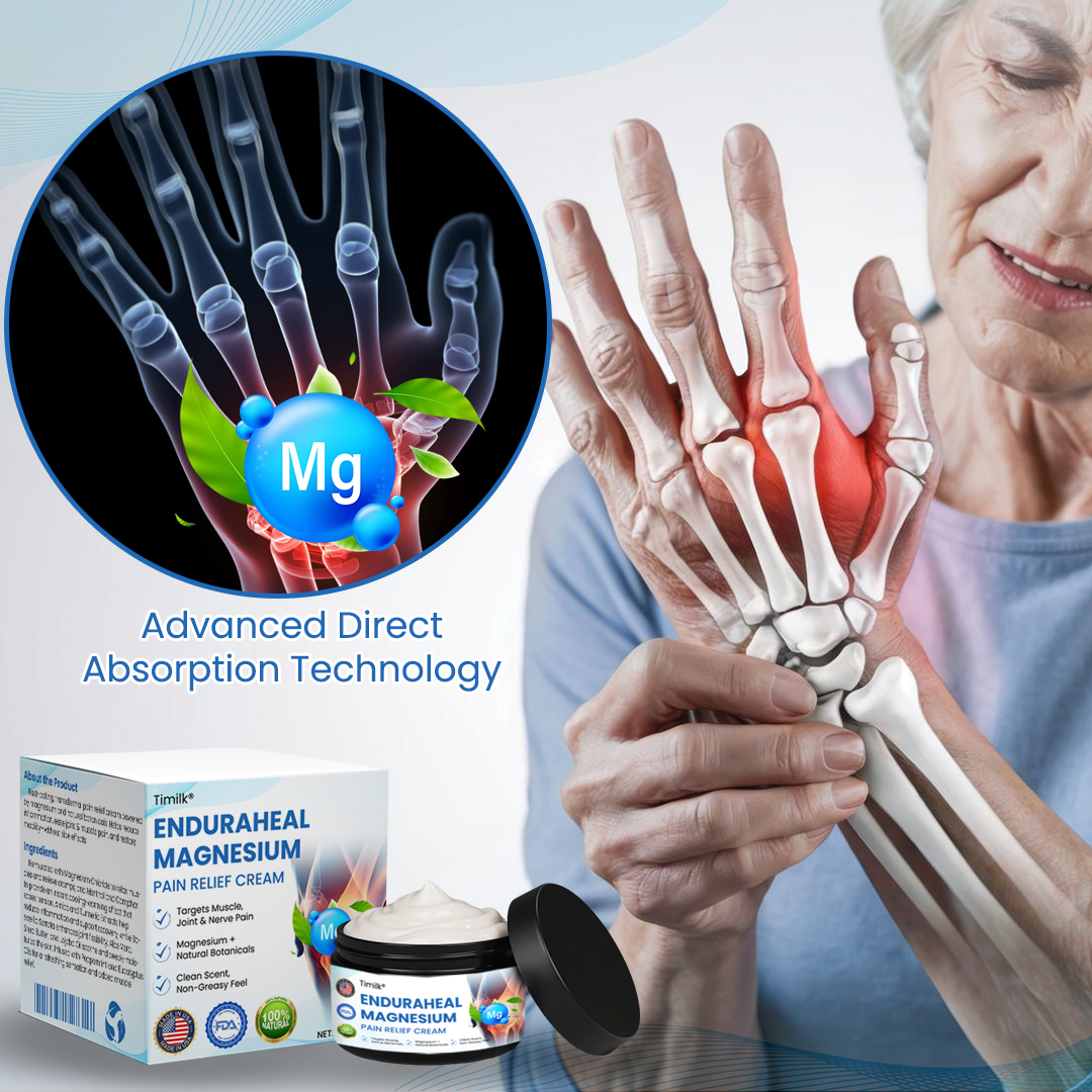 Timilk® EnduraHeal Magnesium Pain Relief Cream (Treats Arthritis, Neuropathy, Rheumatism, Sports Injuries & More)